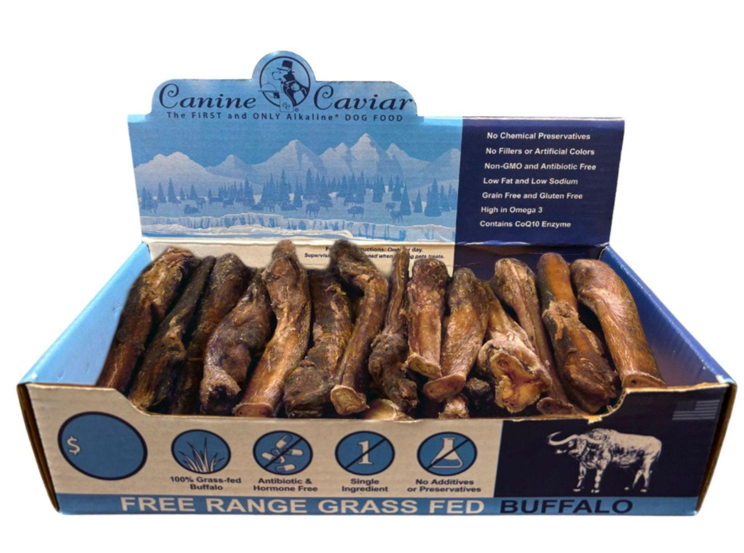 Canine Caviar 6" Grass-Fed Buffalo Lollipops for Optimal Health