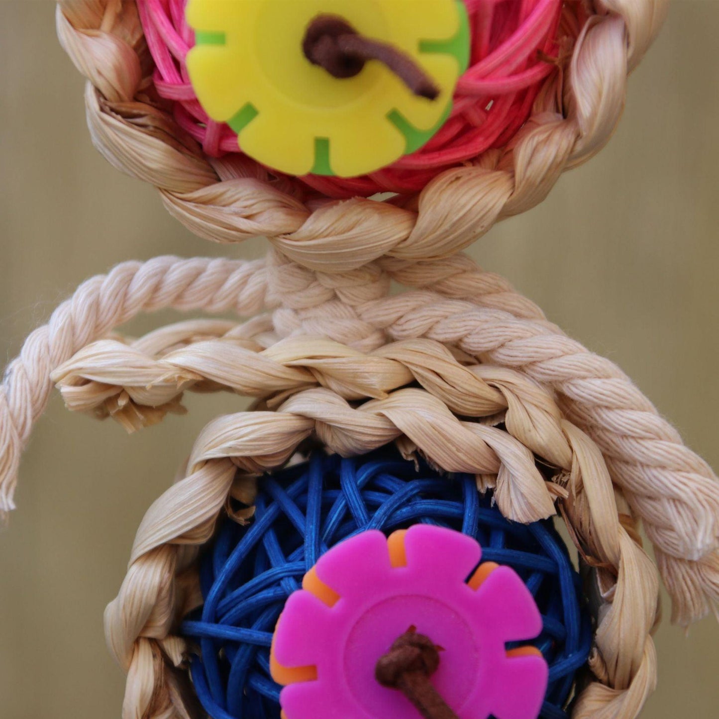 Natural Vine Twist Rope Parrot Toy - Climbing And Biting Fun For Pet